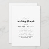 Simple Calligraphie Mariage Brunch Invitation (Devant / Derrière)