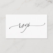 Simple Calligraphie Mariage RSVP Carte en ligne (Dos)