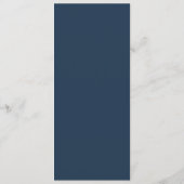 Simple calligraphie Marine Blue Mariage Menu (Dos)