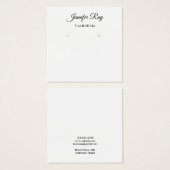 simple calligraphie noire écouteurs cartes d'affic (Devant & derrière)