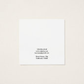 simple calligraphie noire écouteurs cartes d'affic (Dos)