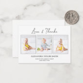 Simple Calligraphie Photo Carte de remerciements b (Devant/Arrière en situation)