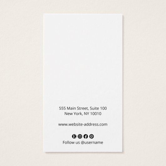 Simple Calligraphie Police Elevage Bijoux (Dos)