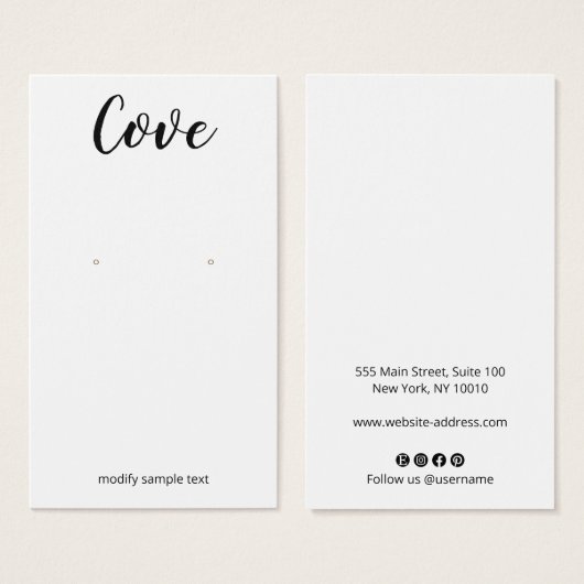 Simple Calligraphie Police Elevage Bijoux (Devant & derrière)