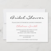 Simple calligraphie simple Invitation à la douche  (Devant)