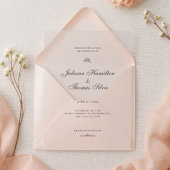 Simple Calligraphy Minimalist Wedding Acryl Uitnodigingen