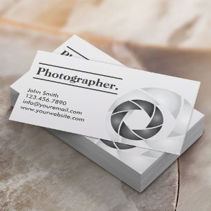 Simple Camera Shutter-fotograaf Visitekaartje