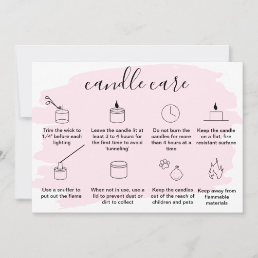 Simple Candle Care Carte de remerciements Ajouter (Devant)