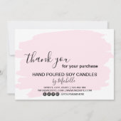 Simple Candle Care Carte de remerciements Ajouter (Dos)