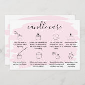 Simple Candle Care Carte de remerciements Ajouter (Devant / Derrière)