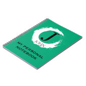 Simple Carnet Vert Personnalisé  (Côté gauche)