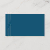 Simple Cart Silhouette Blue Golf Instructor Visitekaartje (Achterkant)