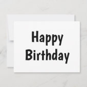 simple carte de calligraphie d'anniversaire heureu (Devant)