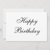 simple carte de calligraphie d'anniversaire heureu