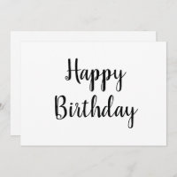 simple carte de calligraphie d'anniversaire heureu