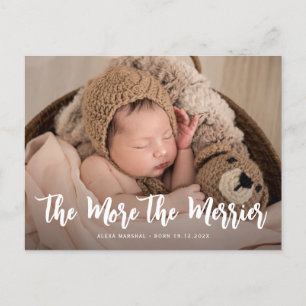 simple carte de faire-part de naissance moderne