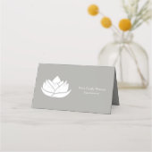 Simple carte de fidélité Fleur de Lotus Gris et Bl (Devant)
