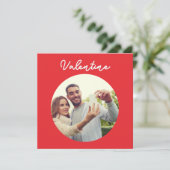 Simple Carte de la Saint-Valentin Rouge Minimalist (Debout devant)