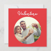 Simple Carte de la Saint-Valentin Rouge Minimalist (Devant)