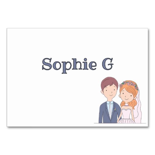 Simple carte de mariage de conjoints de style cart (Devant)