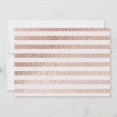 Simple Carte de Mariage Photo Bloc en Or Rose (Dos)