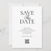 Simple carte de mariage photo QR Code Enregistrez (Devant)
