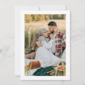 Simple carte de mariage photo QR Code Enregistrez (Dos)