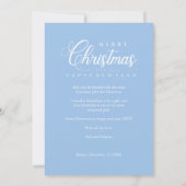 Simple carte de Noël fantaisiste avec photo de fam (Dos)