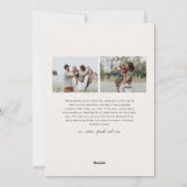 Simple carte de Noël photo typographique (Dos)