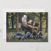 Simple Carte de Noël Script Photo (Devant)