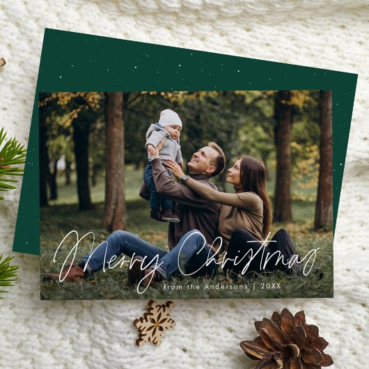 Simple Carte de Noël Script Photo