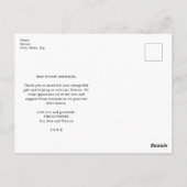 Simple Carte de Remerciement Photo Bébé Manuscrite (Dos)