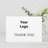 SIMPLE CARTE DE REMERCIEMENTS BLANC (Debout devant)
