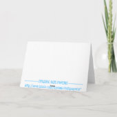 Simple Carte de remerciements Chic Graduation, Ble (Dos)
