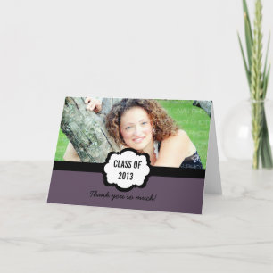 Simple Carte de remerciements Chic Graduation, Vio