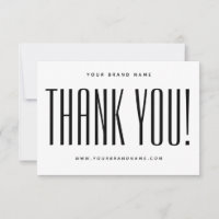 Simple carte de remerciements d'affaires minimalis