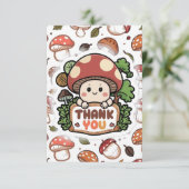 Simple Carte de remerciements de champignons migno (Debout devant)