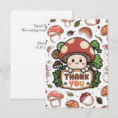 Simple Carte de remerciements de champignons migno (Devant / Derrière)