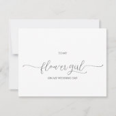 Simple Carte de remerciements de fille à fleurs à  (Devant)