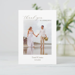Simple Carte de remerciements De Mariage De Plage 