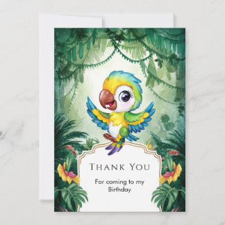 Simple Carte de remerciements de perroquet magique