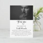 Simple Carte de remerciements de photos funéraires (Debout devant)