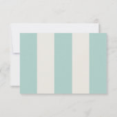 Simple Carte de Réponse Mariage Rayures Cabane Tei (Dos)