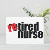 simple carte de retraite d'infirmière vide à l'int (Debout devant)