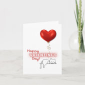 Simple carte de Saint-Valentin pour amateur de cha (Devant)