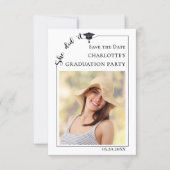 Simple carte de Save the Date pour une fête de rem (Devant)