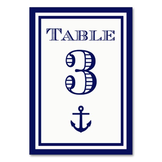 Simple carte de table encadrée bleu marine #3 (Par défaut)