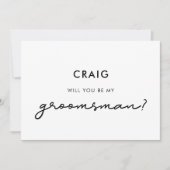 Simple Carte de témoin de mariage pour lui (Devant)