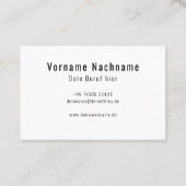 Simple carte de visite (Dos)