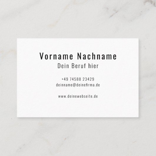 Simple carte de visite (Dos)